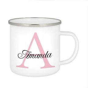 Emaille Tasse mit Namen | Motiv 3 | Amanda - Druckerino