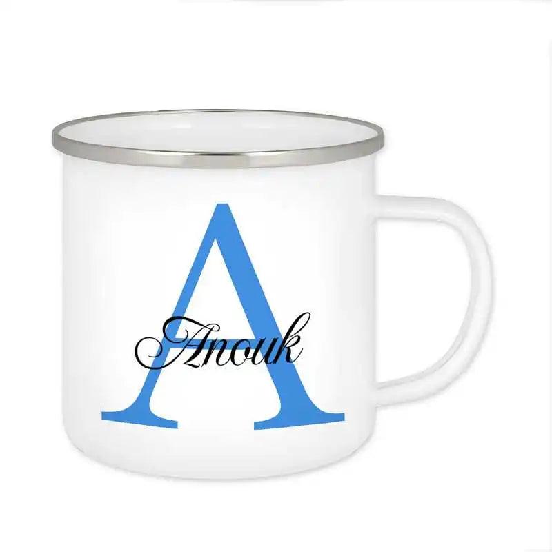Emaille Tasse mit Namen | Motiv 3 | Anouk - Druckerino