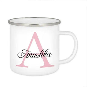 Emaille Tasse mit Namen | Motiv 3 | Anushka - Druckerino
