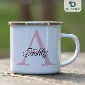 Emaille Tasse mit Namen | Motiv 3 | Ashly - Druckerino