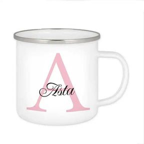 Emaille Tasse mit Namen | Motiv 3 | Asta - Druckerino