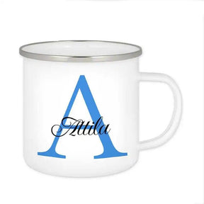 Emaille Tasse mit Namen | Motiv 3 | Attila - Druckerino