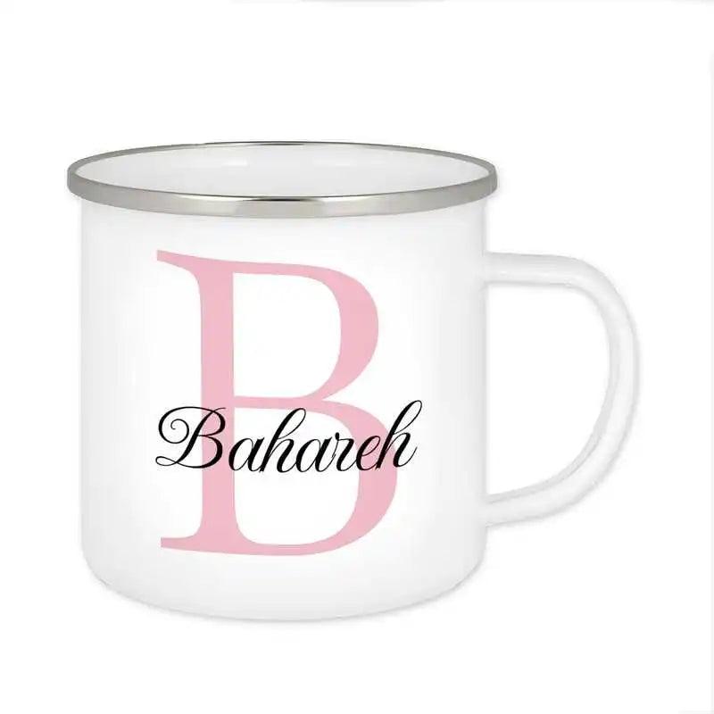 Emaille Tasse mit Namen | Motiv 3 | Bahareh - Druckerino