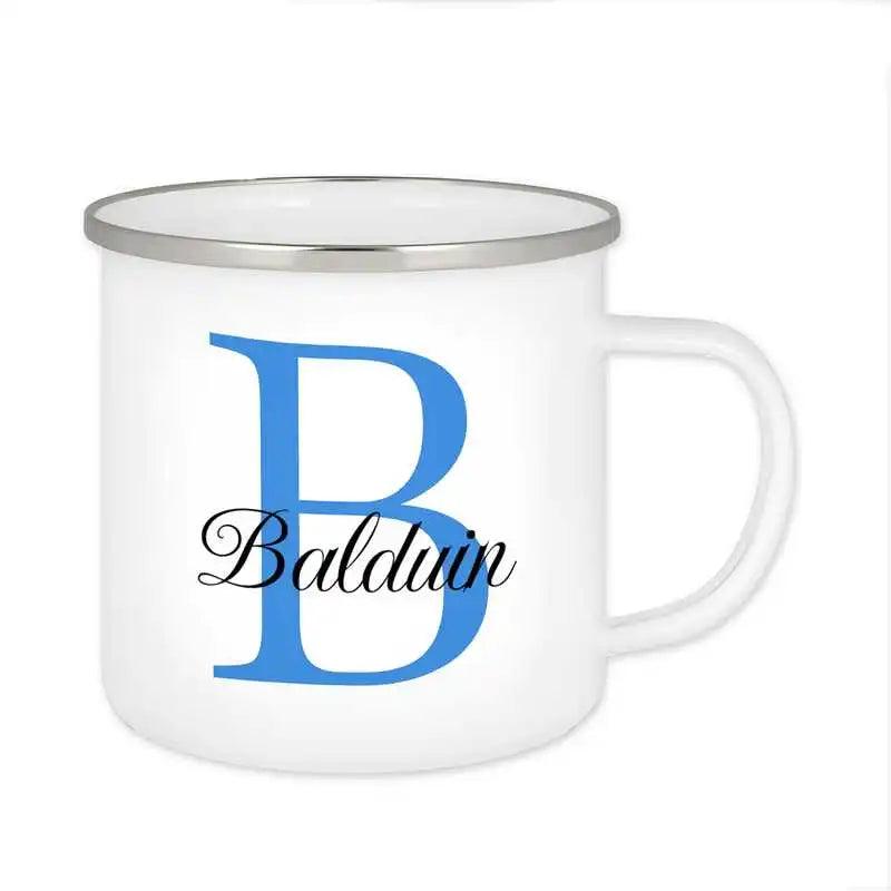Emaille Tasse mit Namen | Motiv 3 | Balduin - Druckerino
