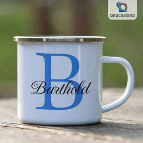Emaille Tasse mit Namen | Motiv 3 | Barthold - Druckerino