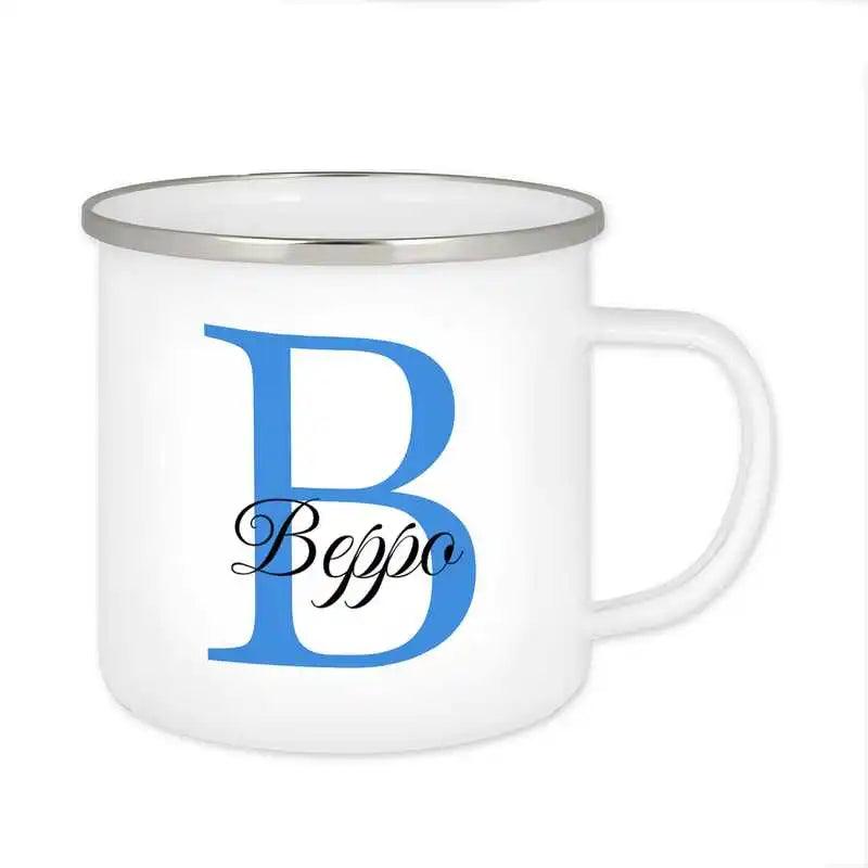 Emaille Tasse mit Namen | Motiv 3 | Beppo - Druckerino