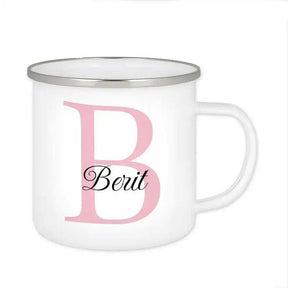 Emaille Tasse mit Namen | Motiv 3 | Berit - Druckerino