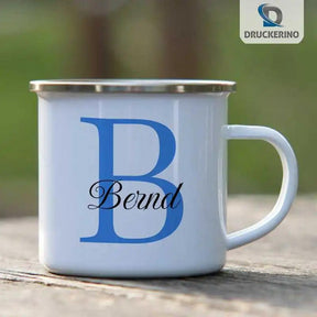 Emaille Tasse mit Namen | Motiv 3 | Bernd - Druckerino
