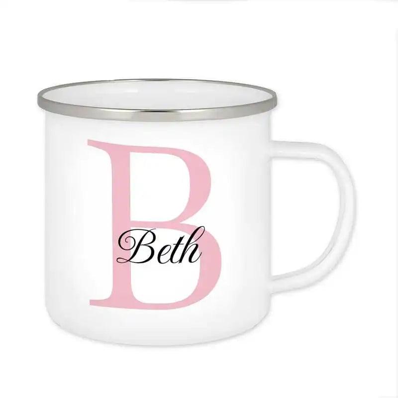 Emaille Tasse mit Namen | Motiv 3 | Beth - Druckerino