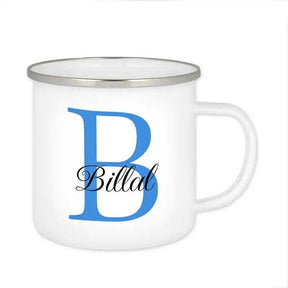 Emaille Tasse mit Namen | Motiv 3 | Billal - Druckerino