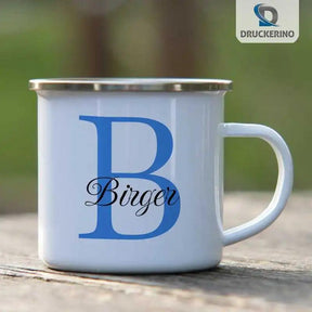Emaille Tasse mit Namen | Motiv 3 | Birger - Druckerino
