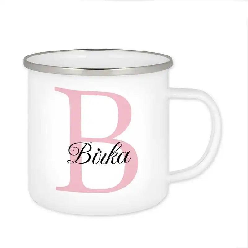 Emaille Tasse mit Namen | Motiv 3 | Birka - Druckerino