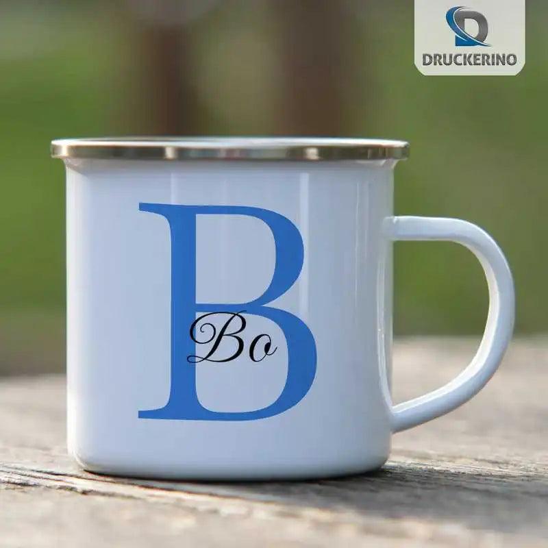 Emaille Tasse mit Namen | Motiv 3 | Bo - Druckerino