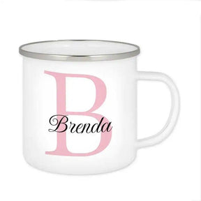 Emaille Tasse mit Namen | Motiv 3 | Brenda - Druckerino