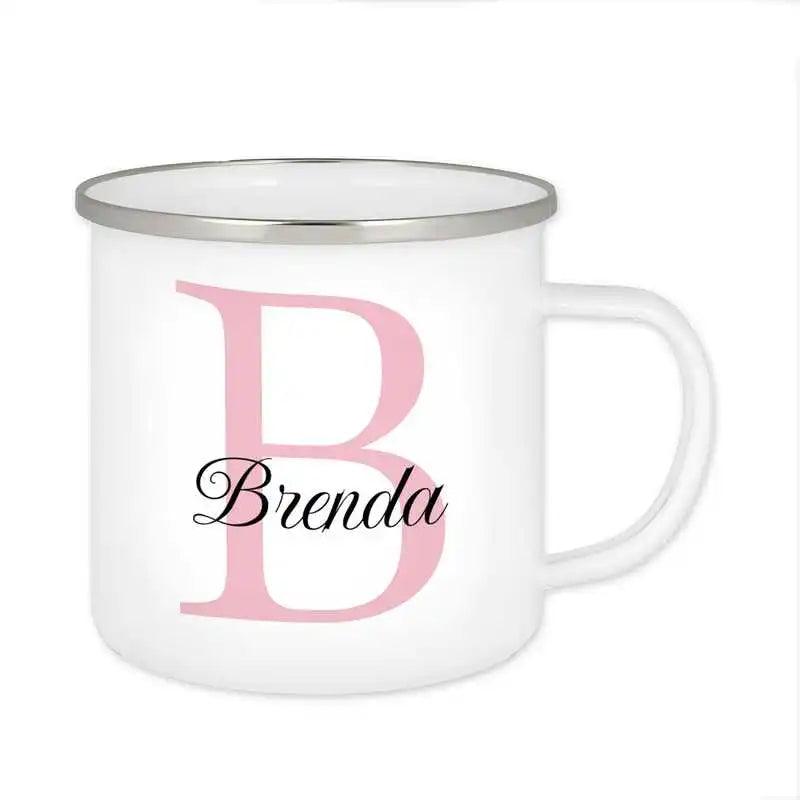 Emaille Tasse mit Namen | Motiv 3 | Brenda - Druckerino