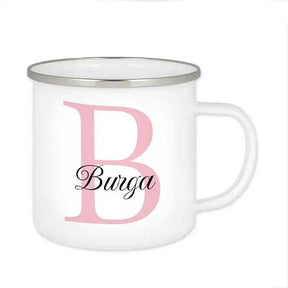 Emaille Tasse mit Namen | Motiv 3 | Burga - Druckerino