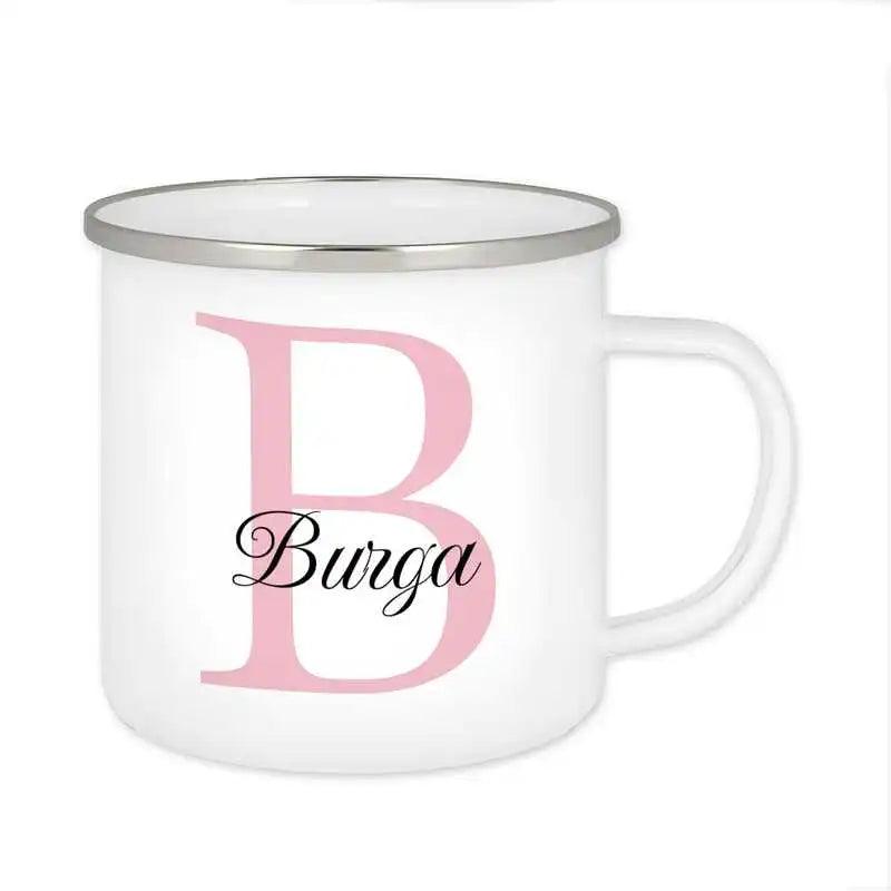Emaille Tasse mit Namen | Motiv 3 | Burga - Druckerino