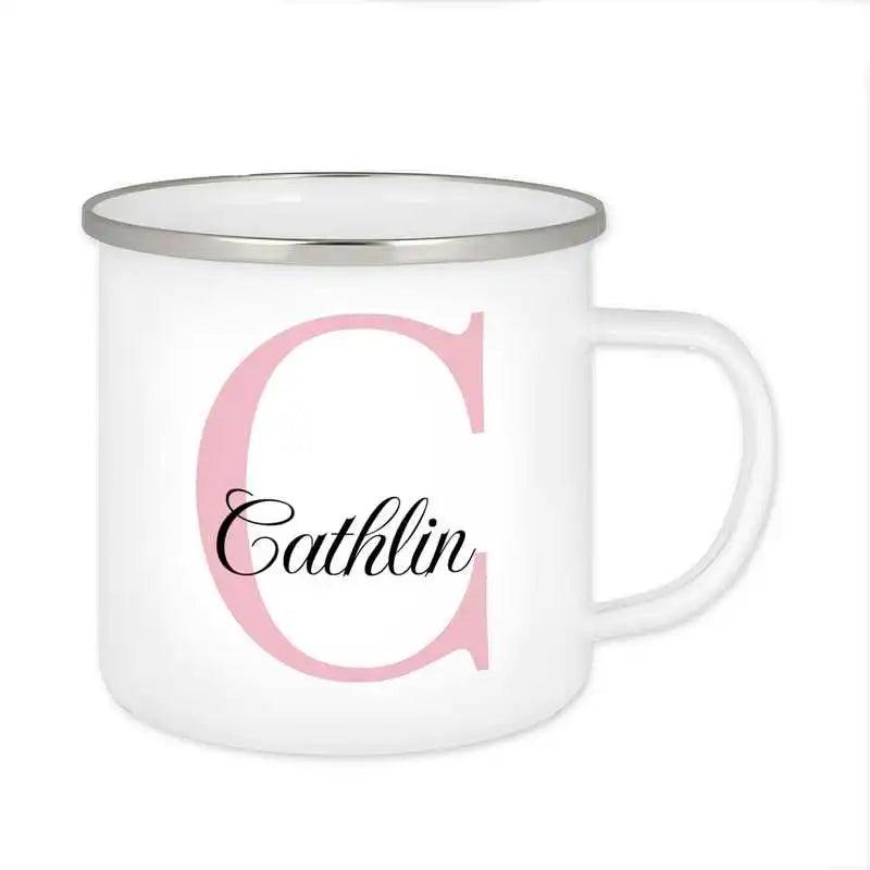 Emaille Tasse mit Namen | Motiv 3 | Cathlin - Druckerino