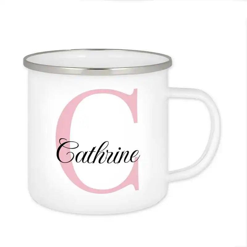Emaille Tasse mit Namen | Motiv 3 | Cathrine - Druckerino