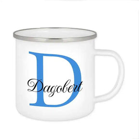 Emaille Tasse mit Namen | Motiv 3 | Dagobert - Druckerino