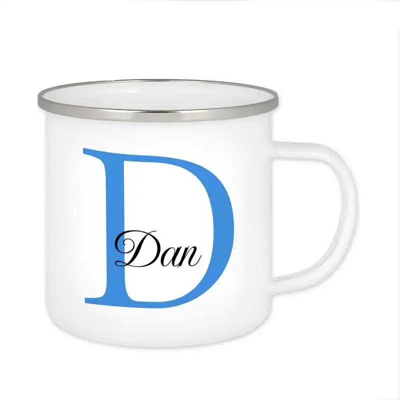 Emaille Tasse mit Namen | Motiv 3 | Dan - Druckerino