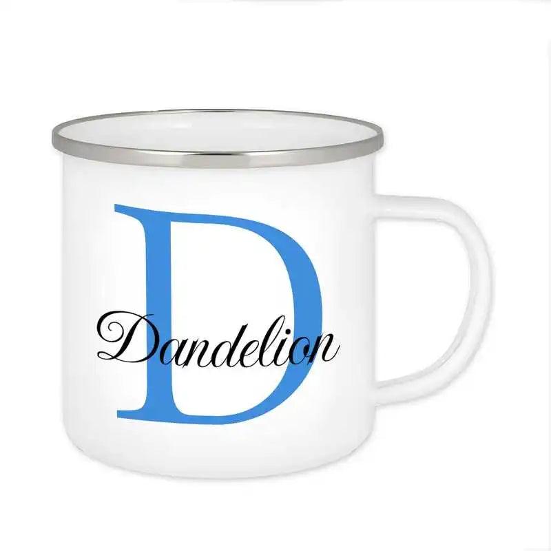 Emaille Tasse mit Namen | Motiv 3 | Dandelion - Druckerino
