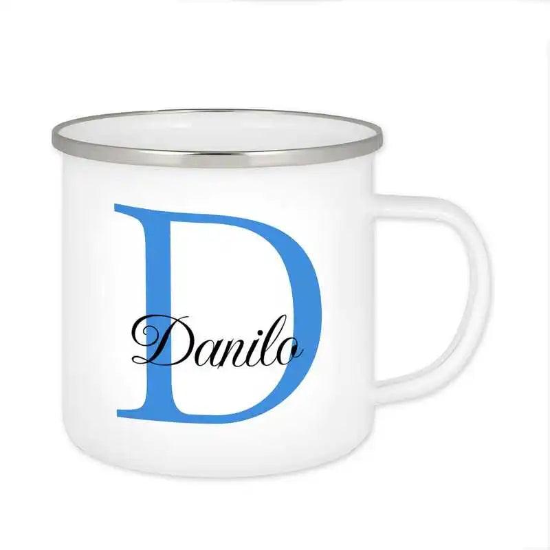 Emaille Tasse mit Namen | Motiv 3 | Danilo - Druckerino