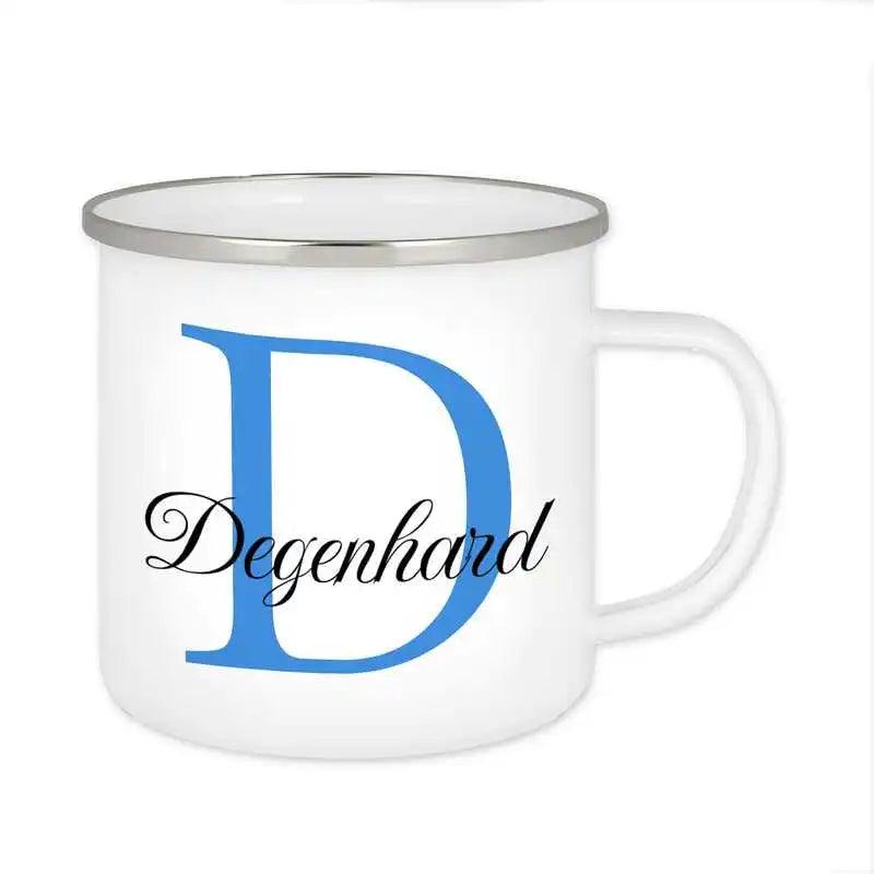 Emaille Tasse mit Namen | Motiv 3 | Degenhard - Druckerino