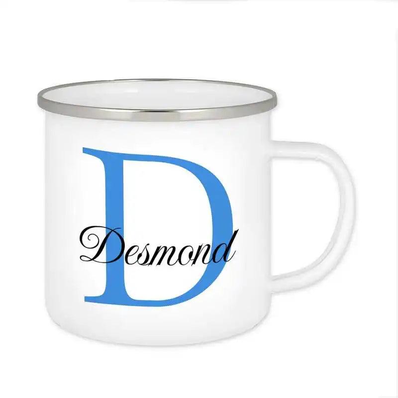 Emaille Tasse mit Namen | Motiv 3 | Desmond - Druckerino