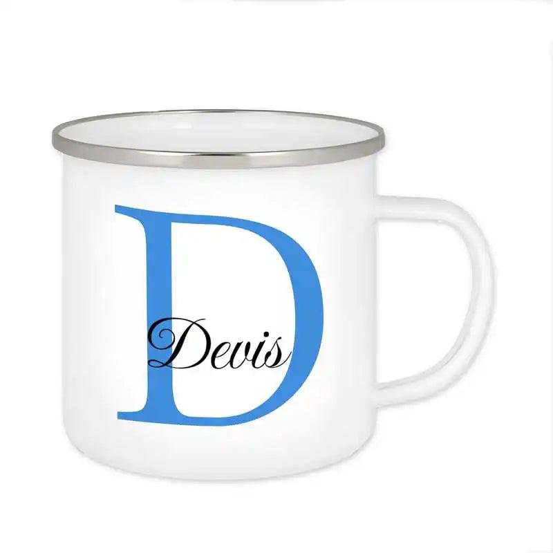 Emaille Tasse mit Namen | Motiv 3 | Devis - Druckerino