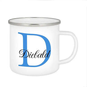 Emaille Tasse mit Namen | Motiv 3 | Diebald - Druckerino