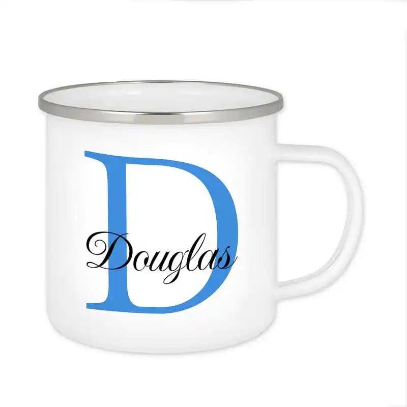 Emaille Tasse mit Namen | Motiv 3 | Douglas - Druckerino
