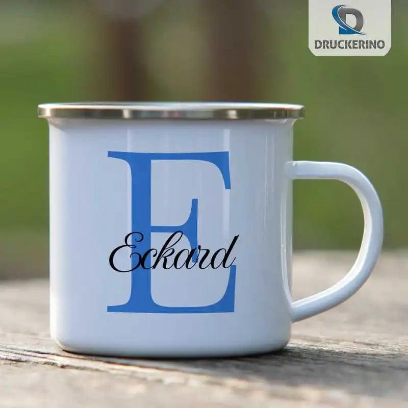 Emaille Tasse mit Namen | Motiv 3 | Eckard - Druckerino