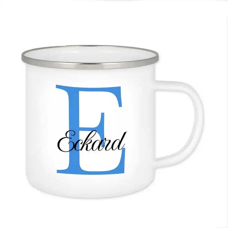 Emaille Tasse mit Namen | Motiv 3 | Eckard - Druckerino