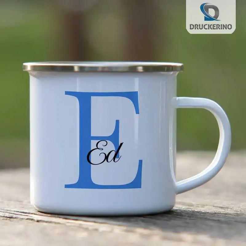 Emaille Tasse mit Namen | Motiv 3 | Ed - Druckerino