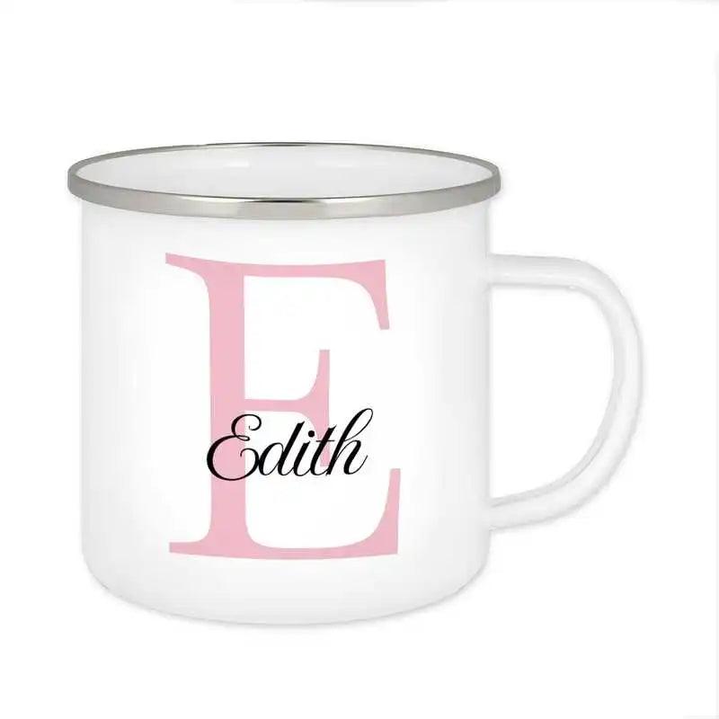 Emaille Tasse mit Namen | Motiv 3 | Edith - Druckerino
