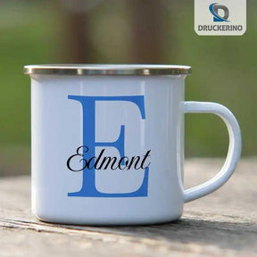 Emaille Tasse mit Namen | Motiv 3 | Edmont - Druckerino