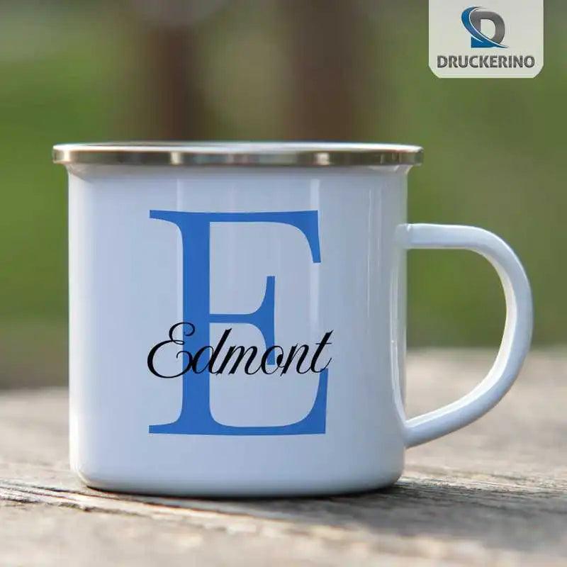 Emaille Tasse mit Namen | Motiv 3 | Edmont - Druckerino