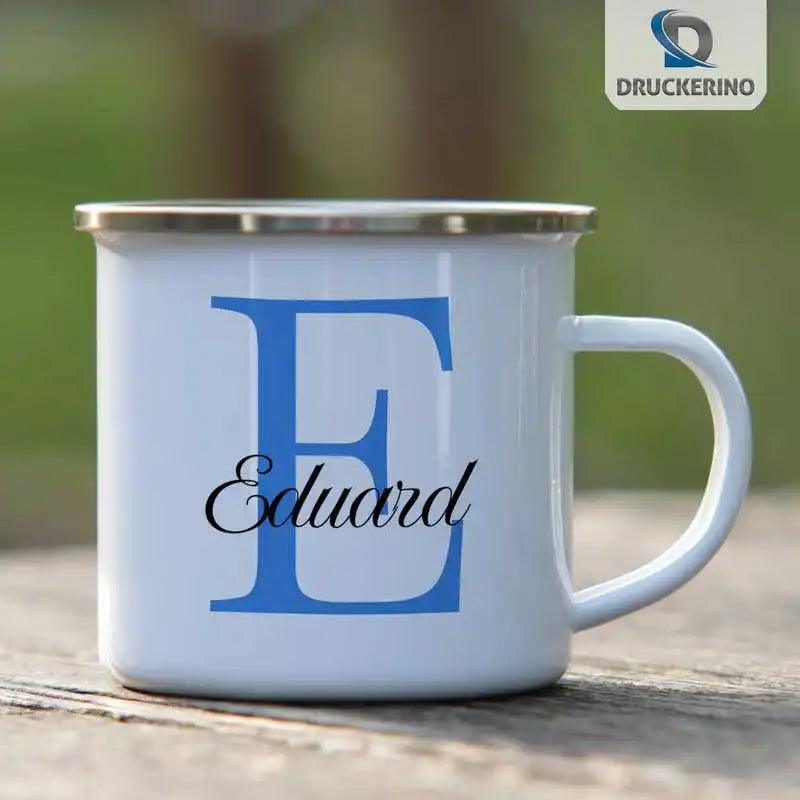 Emaille Tasse mit Namen | Motiv 3 | Eduard - Druckerino