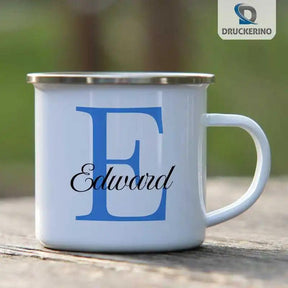 Emaille Tasse mit Namen | Motiv 3 | Edward - Druckerino