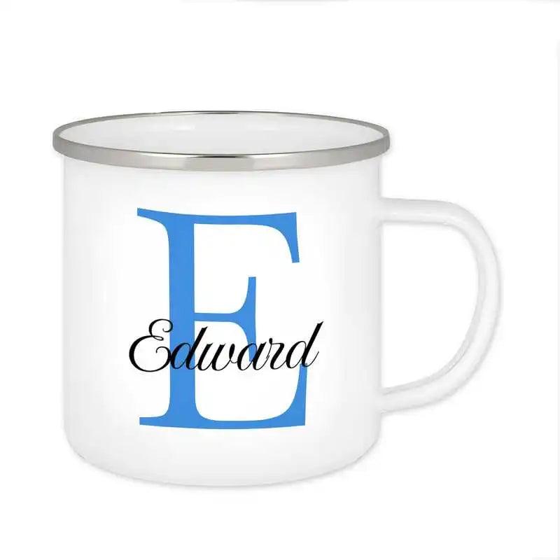 Emaille Tasse mit Namen | Motiv 3 | Edward - Druckerino