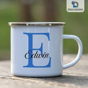 Emaille Tasse mit Namen | Motiv 3 | Edwin - Druckerino