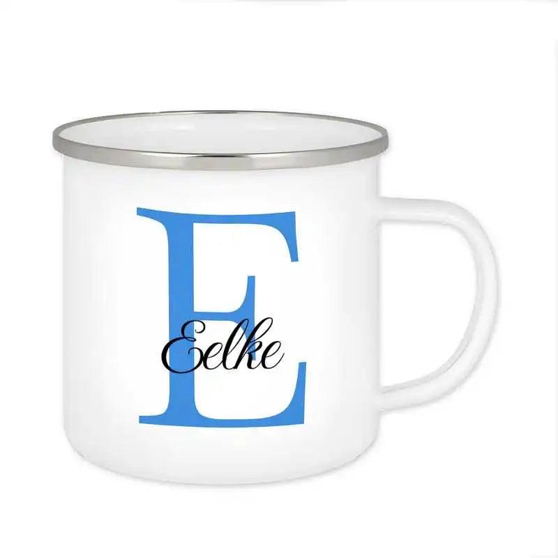 Emaille Tasse mit Namen | Motiv 3 | Eelke - Druckerino