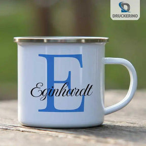 Emaille Tasse mit Namen | Motiv 3 | Eginhardt - Druckerino