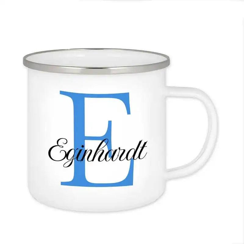 Emaille Tasse mit Namen | Motiv 3 | Eginhardt - Druckerino