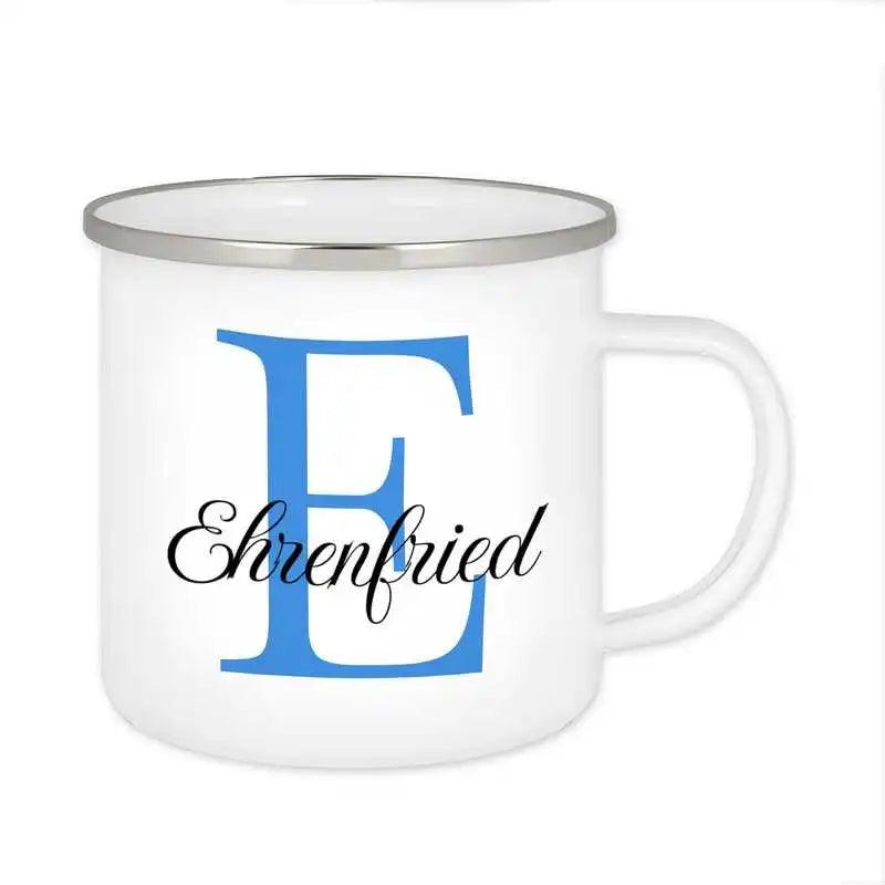 Emaille Tasse mit Namen | Motiv 3 | Ehrenfried - Druckerino
