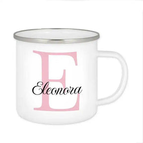 Emaille Tasse mit Namen | Motiv 3 | Eleonora - Druckerino