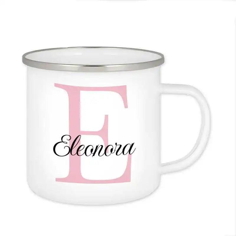 Emaille Tasse mit Namen | Motiv 3 | Eleonora - Druckerino