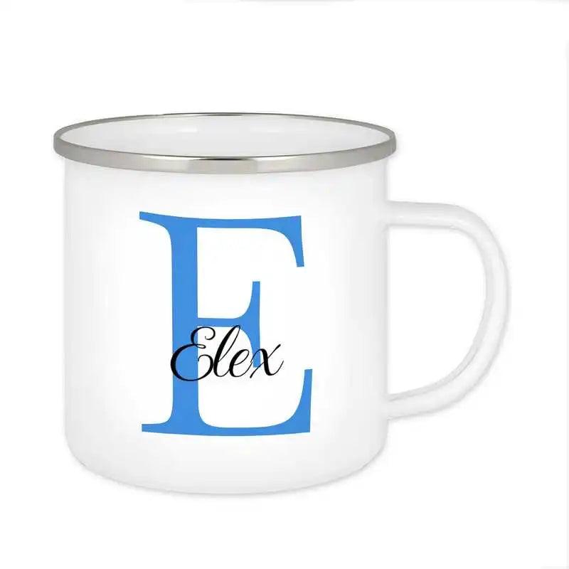 Emaille Tasse mit Namen | Motiv 3 | Elex - Druckerino