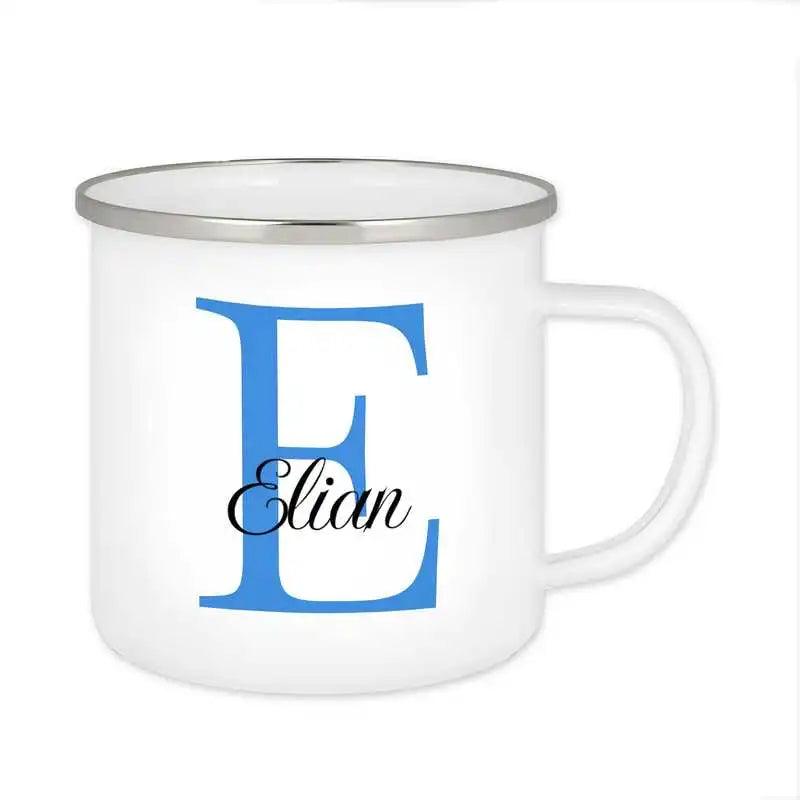 Emaille Tasse mit Namen | Motiv 3 | Elian - Druckerino